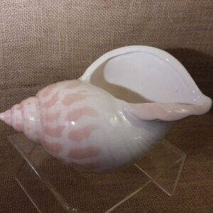 VTG Large Beachcomber Otagiri Pink&Sand Conch Shell Ceramic Handpainted Japan